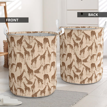 Giraffe Pattern Design Print Laundry Basket