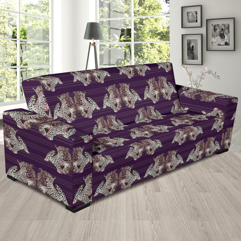 Leopard Pattern Print Design 01 Sofa Slipcover