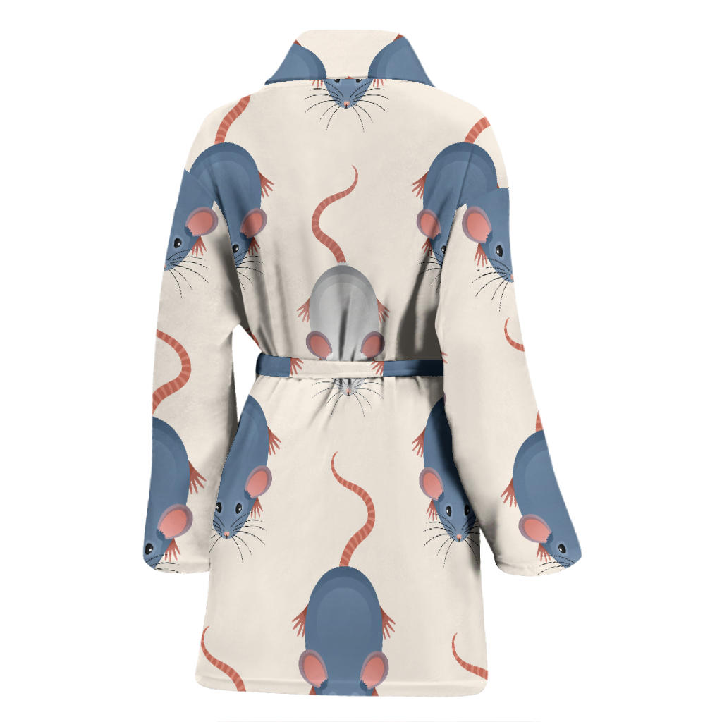 Rat Pattern Print Design 03 Women Bathrobe