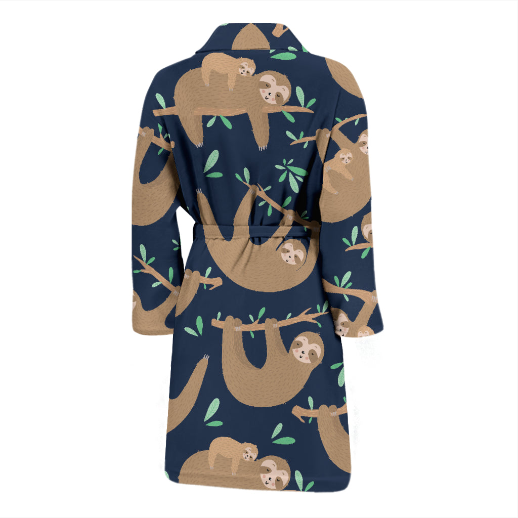 Sloth Print Design LKS307 Men Bathrobe