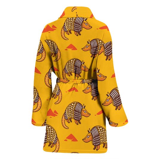 Armadillo Pattern Print Design 03 Women Bathrobe