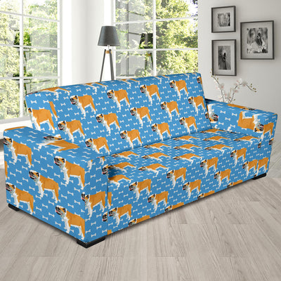 Bulldogs Pattern Print Design 06 Sofa Slipcover