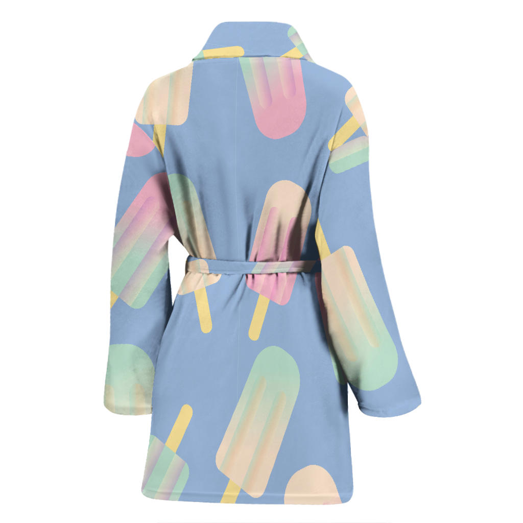Ice Cream Pattern Print Design 05 Women Bathrobe