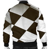 Checkered Flag Racing Style Men Bomber Jacket