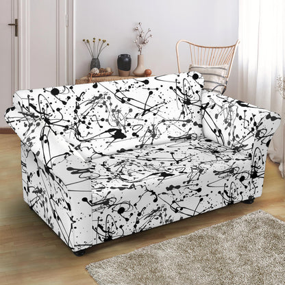 Splatter Print Design LKS305 Loveseat Couch Slipcover
