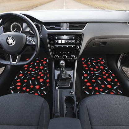 Phlebotomist Medical Concept Car Floor Mats Front Back
