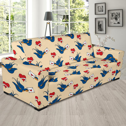 Swallow Bird Pattern Print Design 05 Sofa Slipcover
