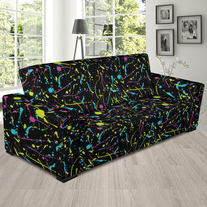 Splatter Multicolor Print Design LKS302 Sofa Slipcover