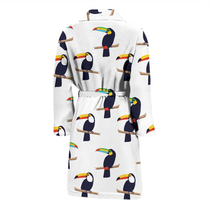 Toucan Print Design LKS305 Men Bathrobe
