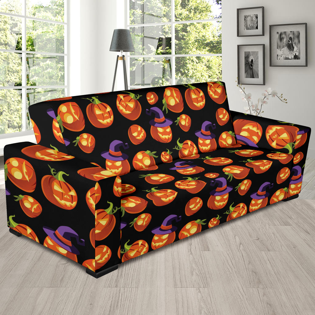 Witch Pumpkin Halloween Print LKS302 Sofa Slipcover