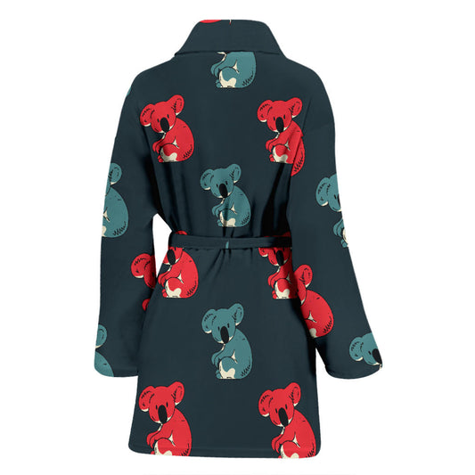 Koala Pattern Print Design 02 Women Bathrobe