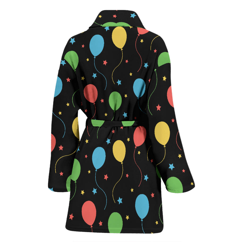 Ballon Colorful Pattern Print Design 04 Women Bathrobe