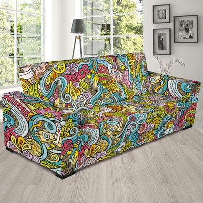 Hippie Print Design LKS301 Sofa Slipcover