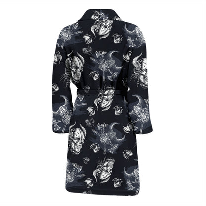 Vikings Print Design LKS304 Men Bathrobe