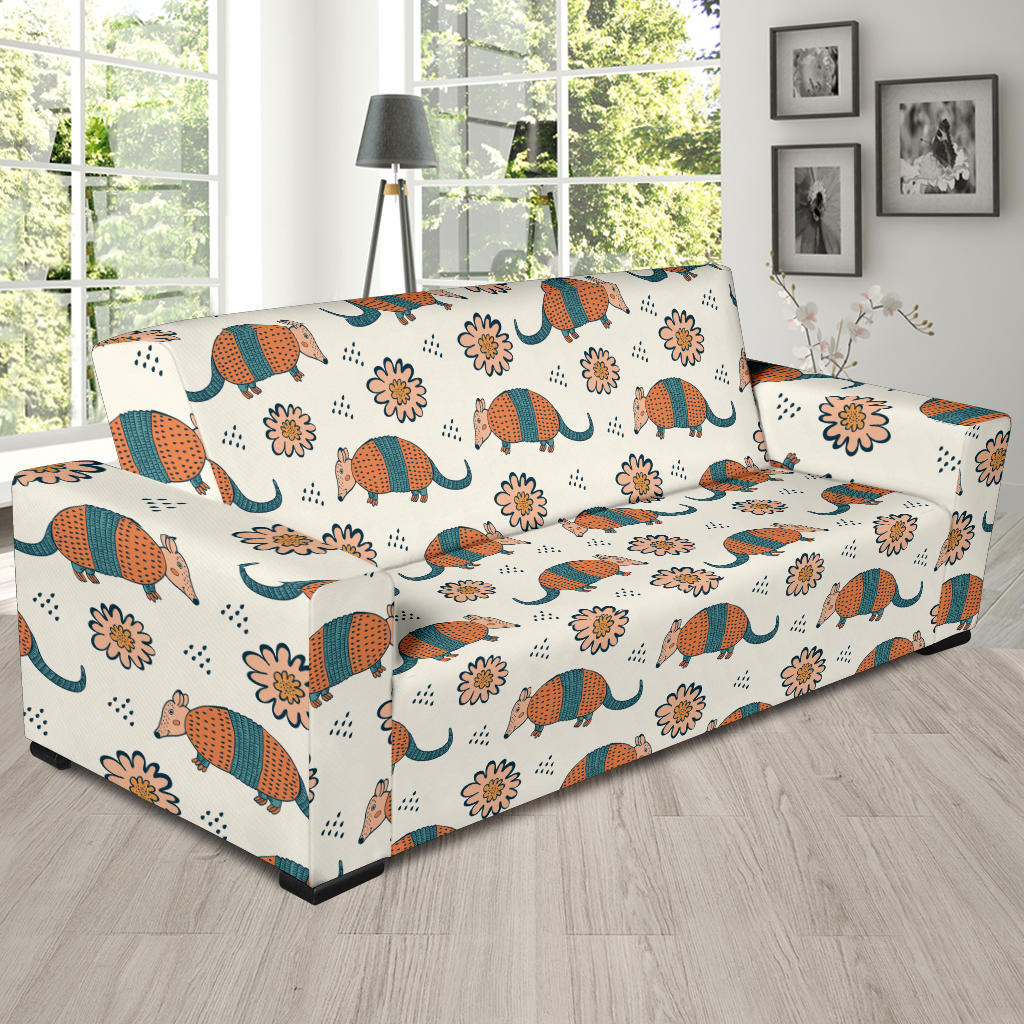 Armadillo Pattern Print Design 02 Sofa Slipcover