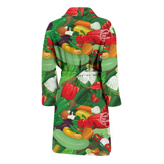 Salad Mix Vegetableprint Design LKS301 Men Bathrobe