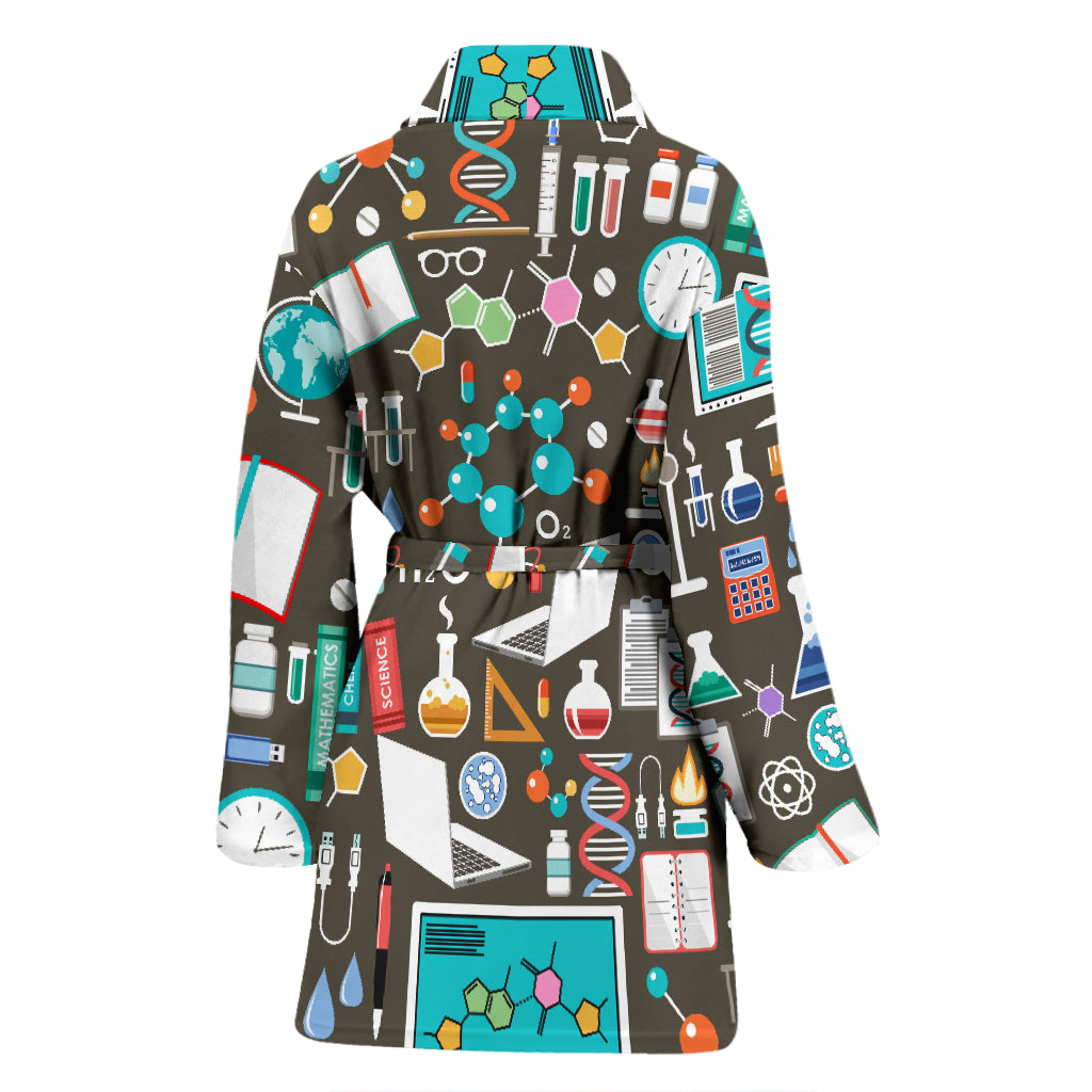 Science Print Design LKS303 Women Bathrobe