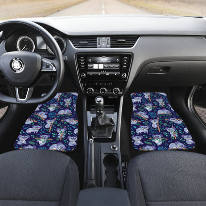 Koala Themed Design Print Car Floor Mats Front Back
