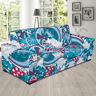 Funky Retro Pattern Print Design A05 Sofa Slipcover