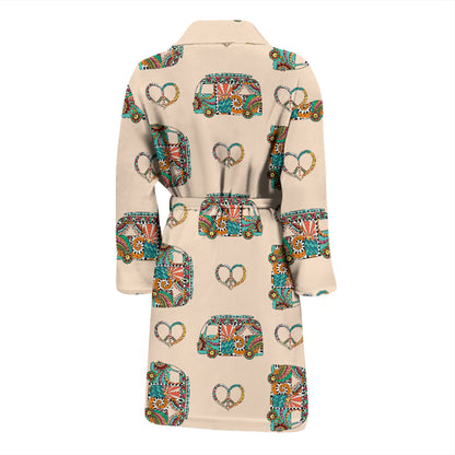 Hippie Van Peace Print Design LKS303 Men Bathrobe