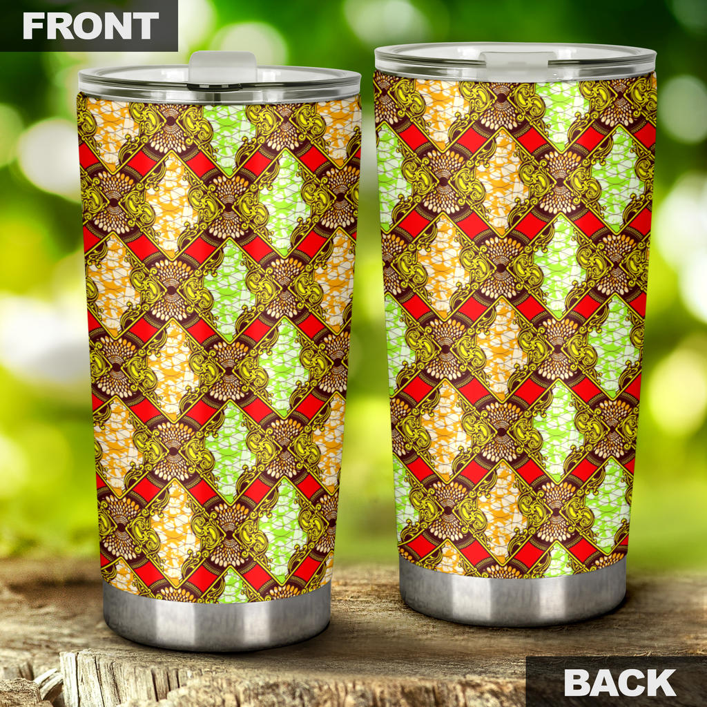 African Classic Print Pattern Tumbler