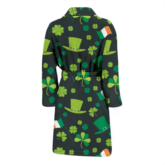 Shamrock Saint Patrick's Day Print Design LKS304 Men Bathrobe