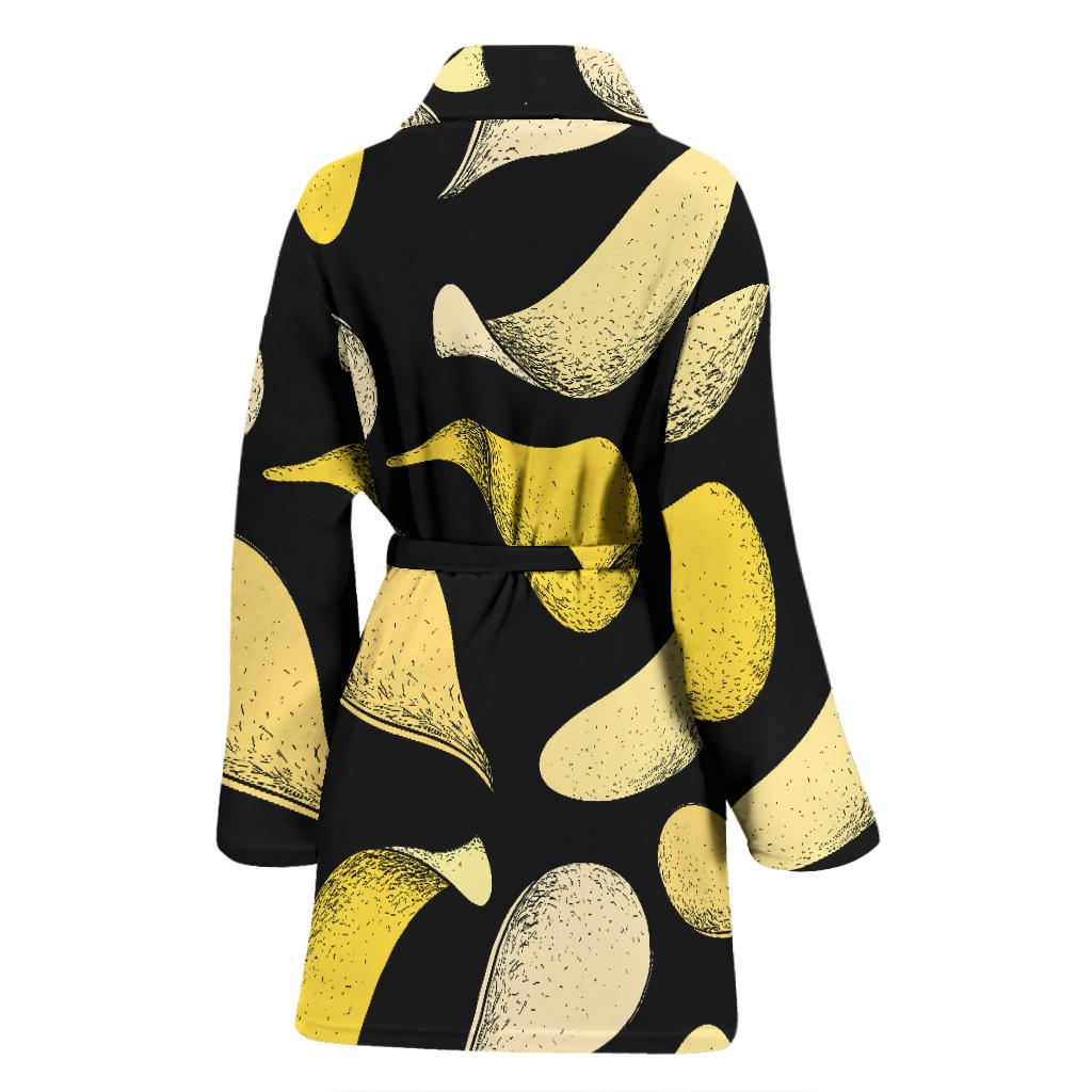 Potato Pattern Print Design A02 Women Bathrobe