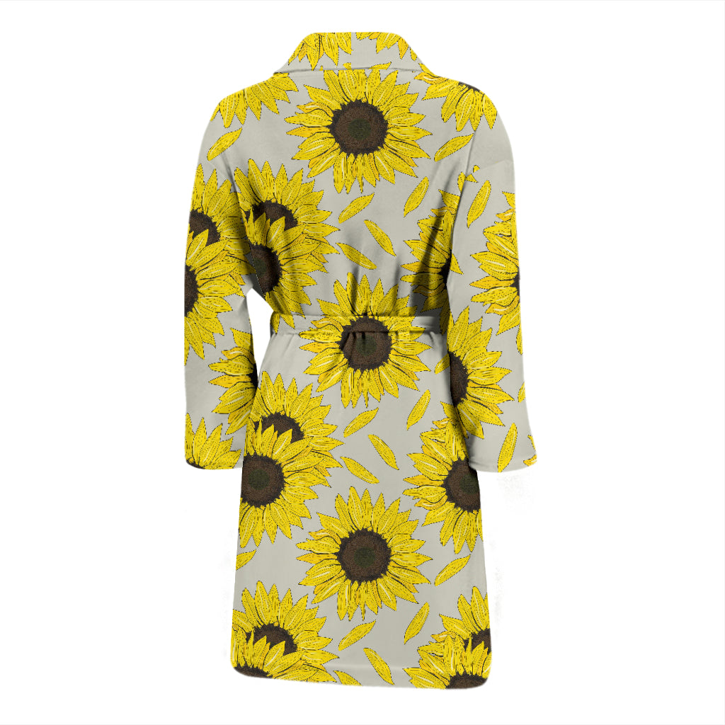 Sunflower Print Design LKS309 Men Bathrobe