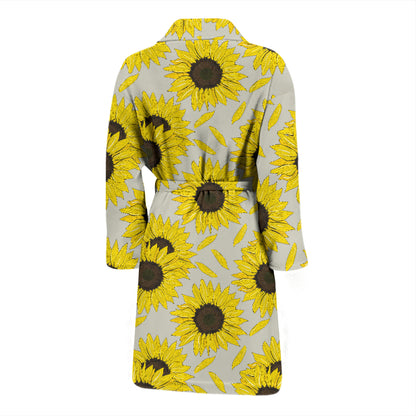 Sunflower Print Design LKS309 Men Bathrobe