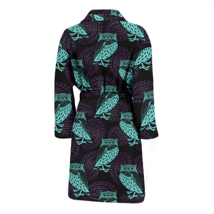 Tribal Pattern Print Design LKS3010 Men Bathrobe