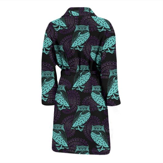 Tribal Pattern Print Design LKS3010 Men Bathrobe