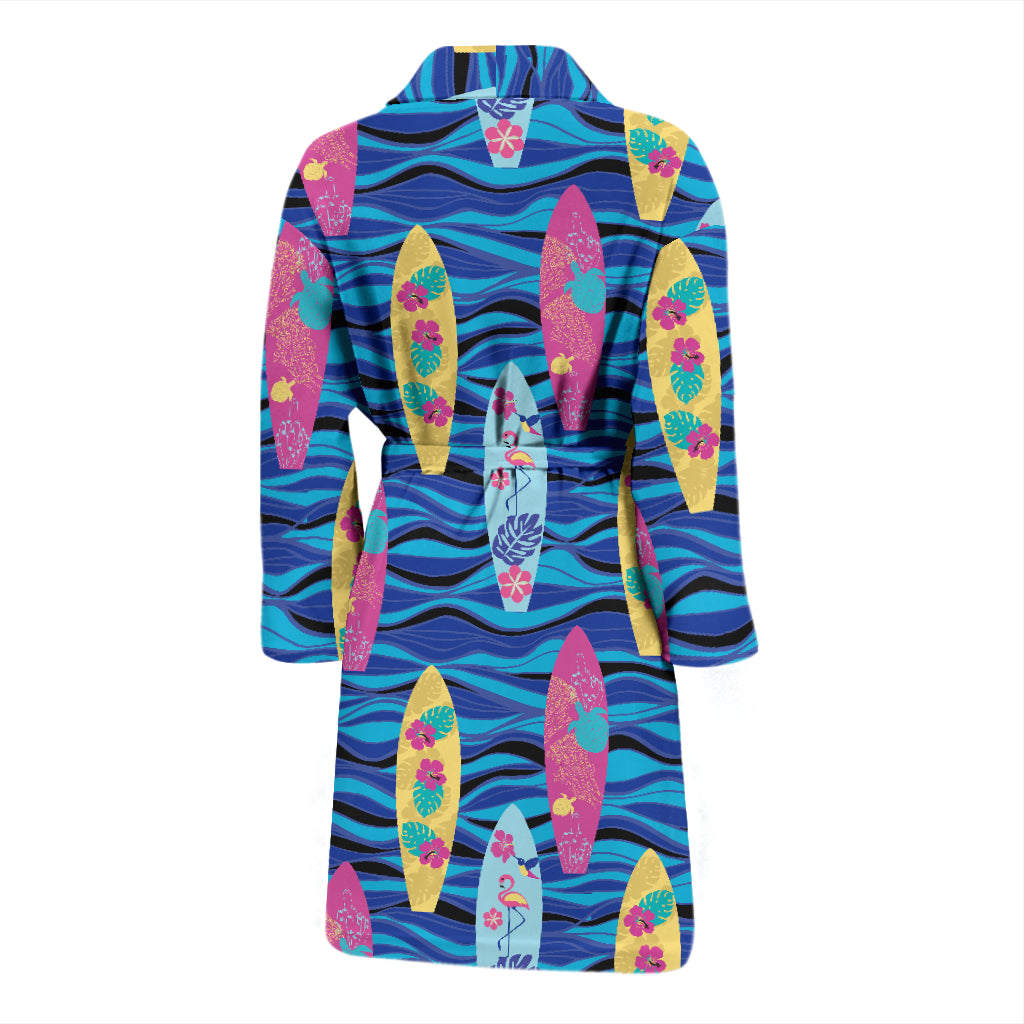 Surfboard Print Design LKS304 Men Bathrobe