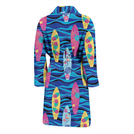 Surfboard Print Design LKS304 Men Bathrobe