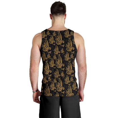 Owl Tribal Polynesian Design Print Men Tank Top