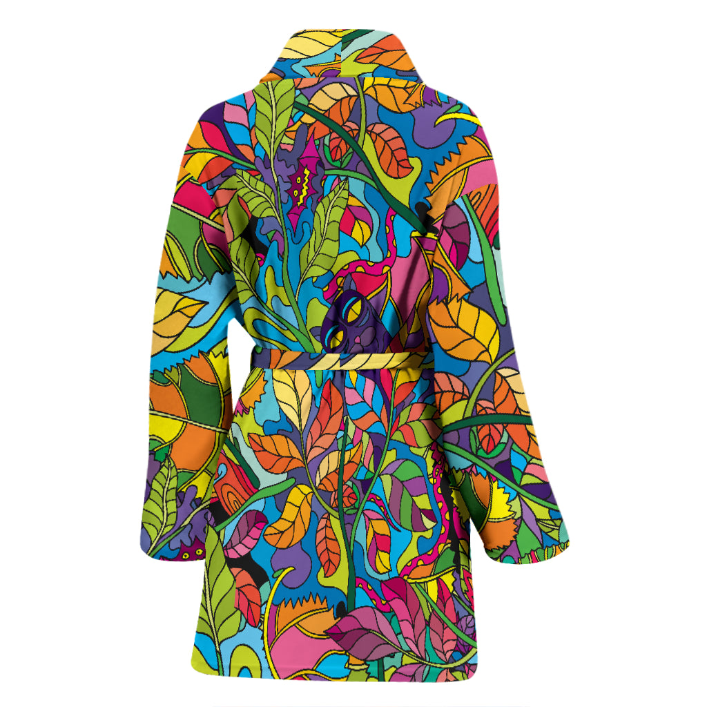 Trippy Print Design LKS301 Women Bathrobe