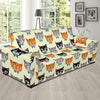 Cat Pattern Print Design 05 Sofa Slipcover