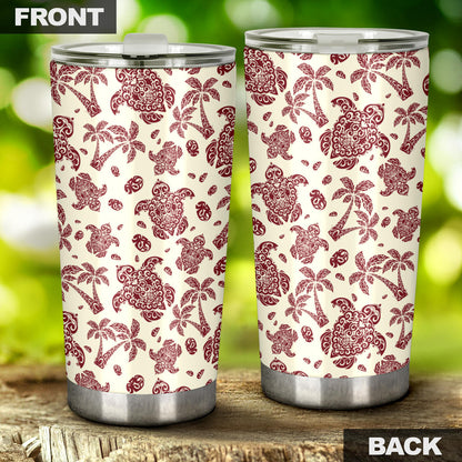 Polynesian Tattoo Turtle Themed Tumbler