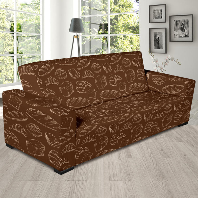 Bread Pattern Print Design 02 Sofa Slipcover