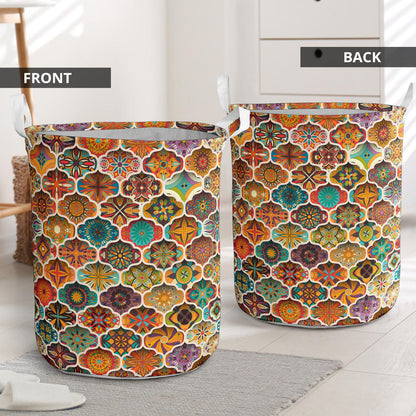 Mandala Mosaic Themed Design Print Laundry Basket