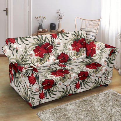 Hibiscus Print Design LKS3011 Loveseat Couch Slipcover