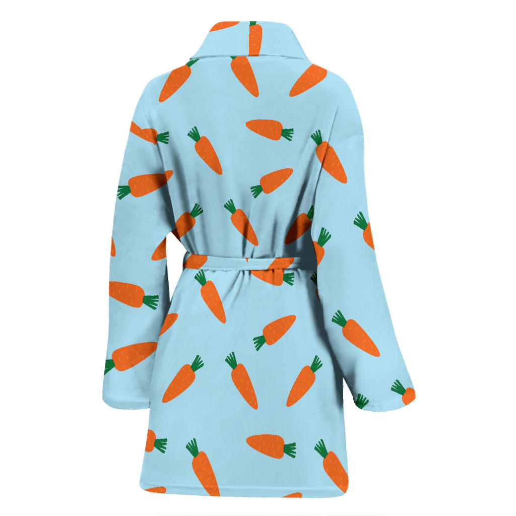 Carrot Pattern Print Design 03 Women Bathrobe