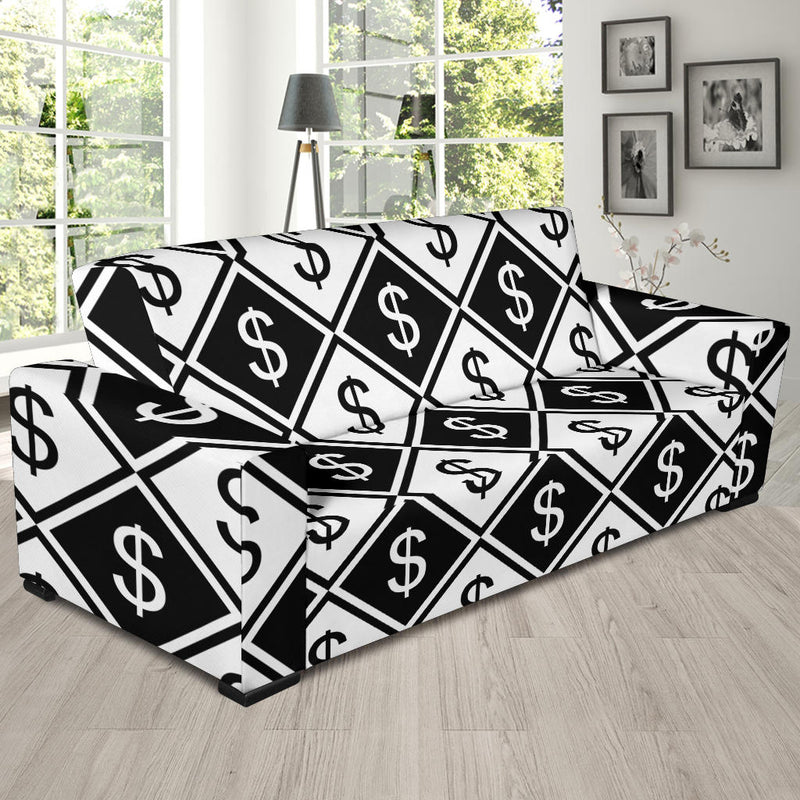 Money Pattern Print Design 04 Sofa Slipcover