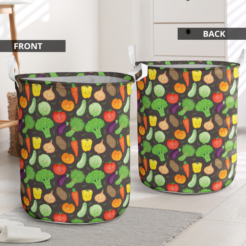 Vegan Funny Themed Design Print Laundry Basket