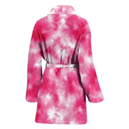 Tie Dye Pink Print Design LKS304 Women Bathrobe