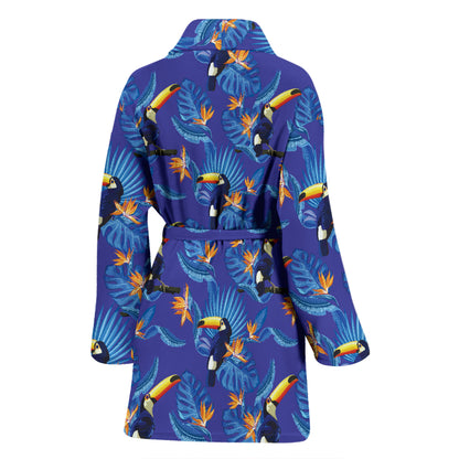 Toucan Print Design LKS306 Women Bathrobe