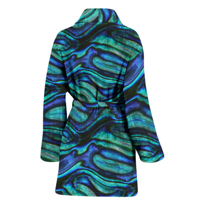 Abalone Pattern Print Design 02 Women Bathrobe
