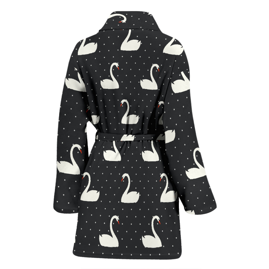 Swan Print Design LKS401 Women Bathrobe