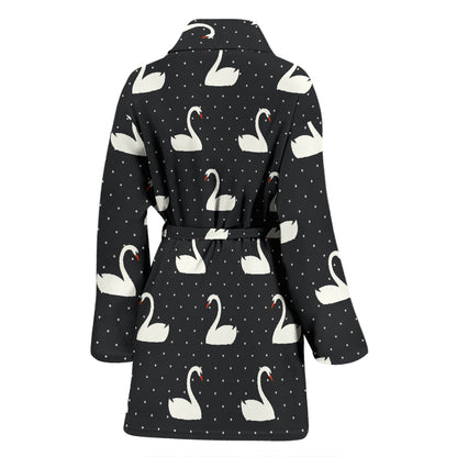 Swan Print Design LKS401 Women Bathrobe