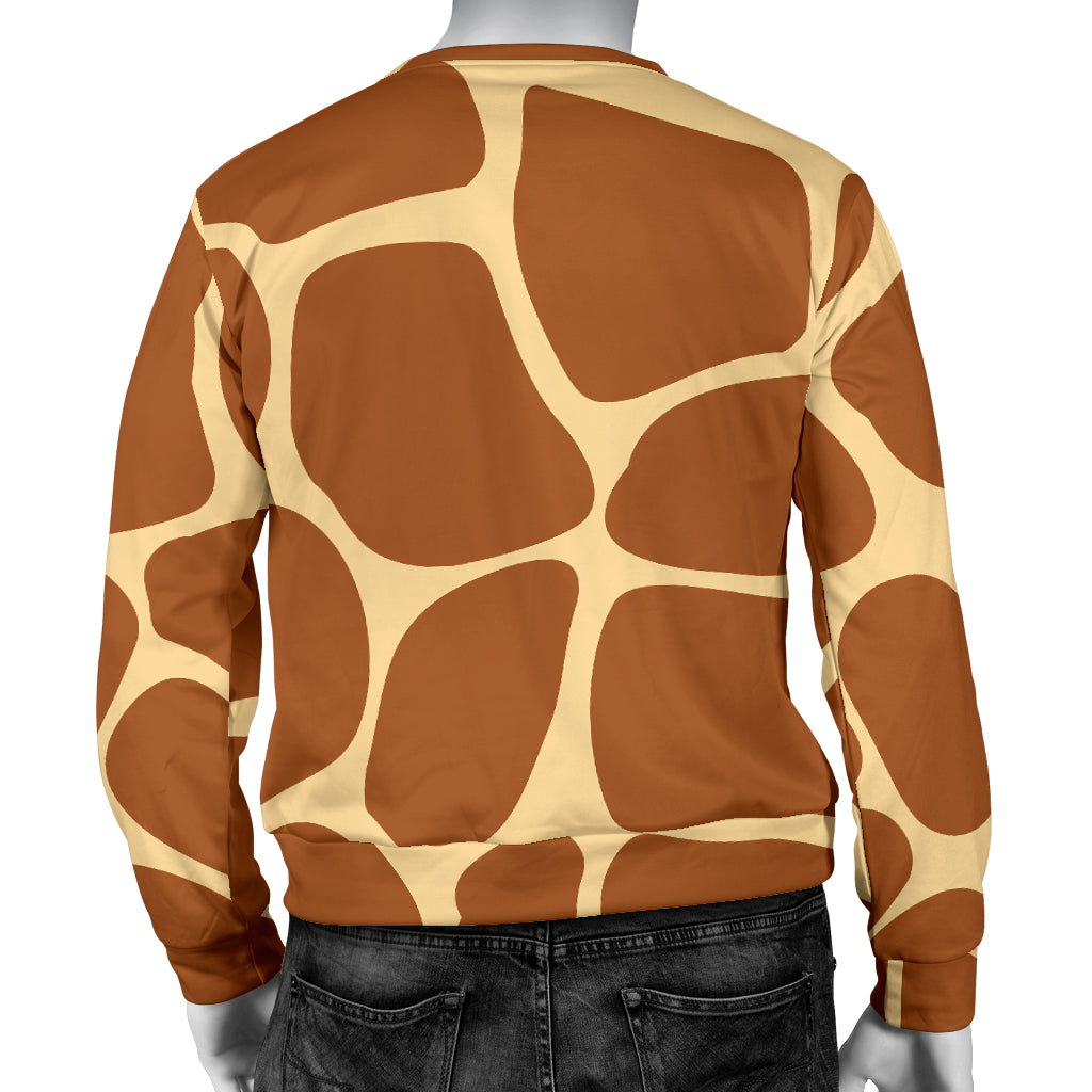 Giraffe Texture Print Men Long Sleeve Sweatshirt