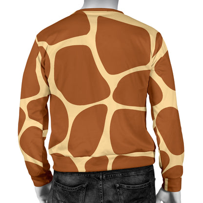 Giraffe Texture Print Men Long Sleeve Sweatshirt